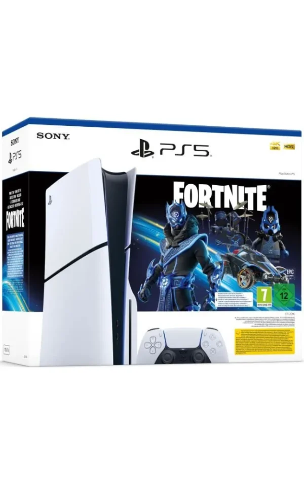 PlayStation 5 Slim avec Fortnite Cobalt Star – Pack de jeu et console au Maroc